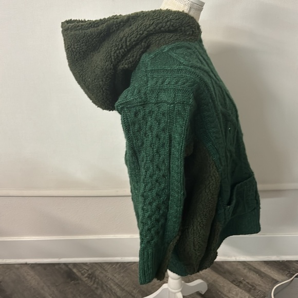 Rebell’s NWOT Cable Knit Thick Sweater Fleece Hoodie Jacket -Unisex - Picture 8 of 17